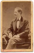 ANTIQUE CDV CIRCA 1880s J.H. KENT HANDSOME MAN WITH MUSTACHE ROCHESTER NY picture
