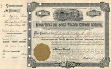 Hooverhurst and South Western Railroad Co. - 1913 dated Pennsylvania Railway Sto picture