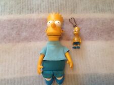 TWO-1990 BART SIMPSON ITEMS-Ten Inch Doll & Key Chain picture