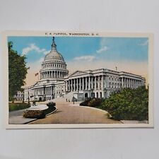 United States Capital U.S. Washington DC Vintage Lithograph Postcard Made In USA picture