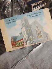 Vtg Postcard 10th Memorial Baptist Church Philadelphia PA picture