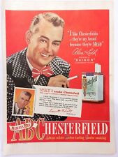 Alan Ladd Chesterfield cigarettes print ad. Starring in Saigon. Copyright 1948 picture