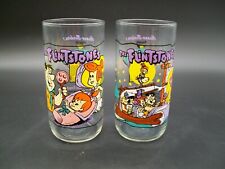 Vintage THE FLINSTONES DRINKING GLASSES (set of 2) First 30 years- Hardee’s picture