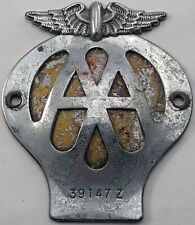Vintage Domed AA Motorcycle Badge, Serial Number 39147Z picture