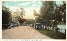 Vintage Postcard 1920's Clear Lake Resort Five Miles East Big Rapids Michigan MI picture