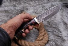 10” EDC CUSTOM HANDMADE DAMASCUS HUNTING SKINNING KNIFE DEER STAG Antler HANDLE picture