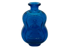 DAR Blue Embossed Colonial Collection 5 in. Candle Making Bottle Vintage 1979 picture