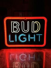 Vintage Neon Beer Sign Vintage Bud Light Sign Man  cave Beer Sign picture