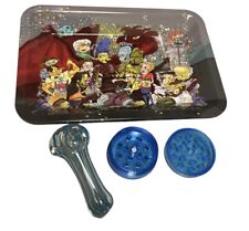 Metal Cartoon 5x7 Rolling Tray Combo Bundle Kit PIPE + GRINDER Combo  picture