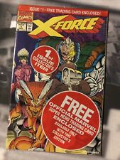 X-FORCE 1 NM  (9.4) 2nd DEADPOOL, CABLE CARD,  POLYBAG,  RARE NEWSSTAND  B2 picture