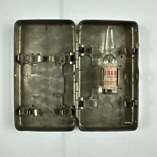 Antique 1901 Parke Davis & Co. Medical Tin Metal Case w/ Glass Coramine Bottle picture