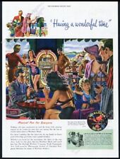 1947 Wurlitzer 1015 bubbler jukebox Albert Dorne art classic vintage print ad picture