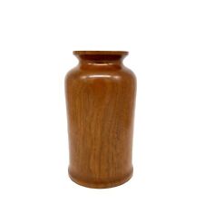 Handmade Turned Walnut Wood Vase Signed picture