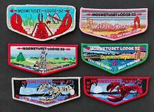 Moswetuset Lodge 52 Flaps 6 Different OA Order Of The Arrow Patches picture