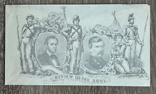 1860's Civil War Patriotic Envelope with Lincoln & McClellan -Review of the Army picture