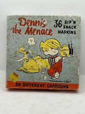 20 Count Vintage 1954 Box Dennis the Menace Comic Cartoon Napkins W/ Box picture