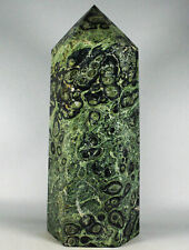 3660g Natural Green Peacock Eye Crystal Quartz Obelisk Wand Point Healing picture