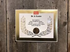 Vintage Official Coors “Home Bar” Serving Certificate Gold Gilded Embossed Seal picture