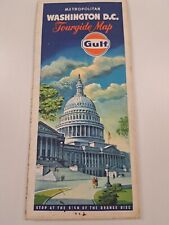 Vintage 1967 Gulf MAP Washington DC Tourgide Fold Up picture