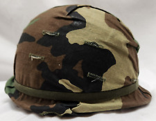 Vintage U. S. Army M1 Helmet with Liner and Camouflage Cover picture