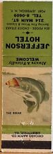 Jefferson Hotel Port Jefferson NY Vintage Matchbook Cover Fishing Lure Fish picture