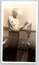 Vintage Photo One-Armed Handicap Man Fishing picture