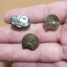United Way Pins Orange County Plastic Metal Black Gold Tone Lot Of 3 picture