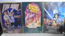 LOT OF 3 THE STAR WARS TRILOGY COLLECTIBLE METAL MOVIE POSTER TIN SIGNS ROTJ picture