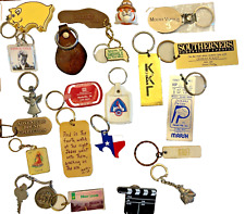 Keychain Lot of 21 Various Texas Travel Advertising Sports 1980s Vintage picture
