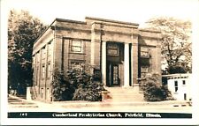 RPPC Cumberland Presbyterian Church Fairfield IL Illinois UNP Postcard T19 picture
