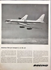 Boing Aircraft Vintage Print Ad America's First Jet Transport is in the Air picture