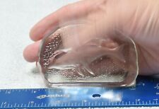 Vintage Clear Glass Paperweight Dolphin Jumping Out of the Water picture