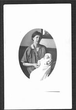 Postcard c1911 RPPC AZO Paper Up Triangle Portrait Woman and Baby picture