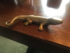 SUPER KEEN Vintage Brass Lizard Gecko Salamander 5.25