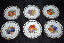 Vintage Genuine Royal Frankonia West Germany Reticulated Dessert Plate Set 6 #2 picture