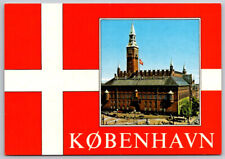 Kobenhavn Copenhagen The Town Hall Denmark Postcard VTG picture
