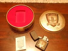 D-DAY COMMEMORATIVE LIGHTER BLACK 50 YEAR ANNIVERSARY W/T TIN CASE USA MADE RARE picture