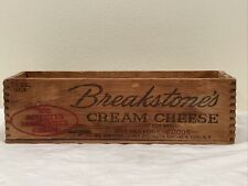 Vintage Breakstone’s 3 Pound Cream Cheese Rustic Wooden Box 10.75”x3.5”x3” picture