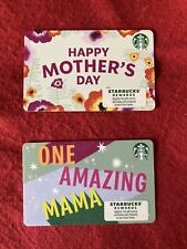 TWO STARBUCKS 2024 HAPPY MOTHERS DAY GIFT CARDS  BRAND NEW  picture