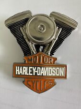 Vintage Belt Buckle Harley-Davidson Motor Company V2 Twin Engine 1991 Genuine HD picture