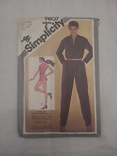 Vintage 1980s Simplicity Jumpsuit Pattern #9807 Size 6-8 Miss - Uncut picture