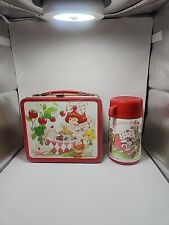VTG 1985 Strawberry Shortcake Metal Lunch Box And Thermos. Read Description picture