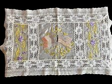 Souvenir of France Embroidered Lace As Is Doily picture