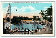 1928 Main Swimming Pool Sulphur Springs Diving Tampa Florida FL Vintage Postcard picture