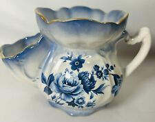 Shaving mug blue floral Old Foley James Kent Staffordshire England Vintage picture
