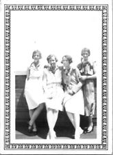 Deaf Flapper Girls Wearing Early Portable Hearing Aid Device 1920s Vintage Photo picture