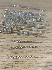 Vintage Twisted Glass Icicle Ornaments Lot of 18, 3 Tiny picture