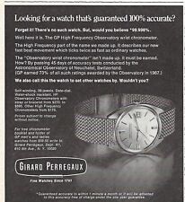1968 Girard Perregaux High Frequency Wrist Chronometer Watch Original Print Ad picture