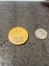 USED Vintage I'm For De Molay Happy Face Pinback Pin 1.5