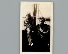 Antique 1940's Hanging out on the Boat - Black & White Photography Photo picture
